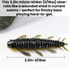 48-pack slow-sinking worm soft bait 2.2in color 3