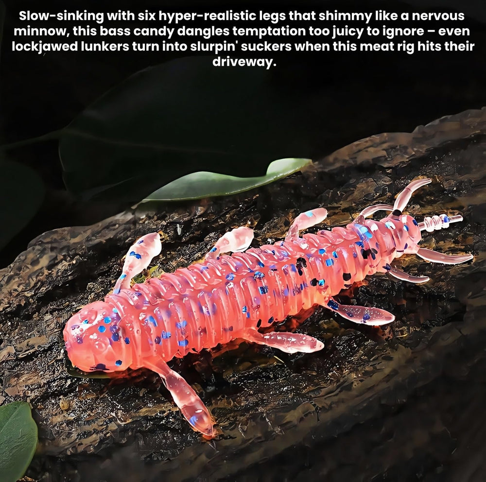 48-pack slow-sinking worm soft bait 2.2in color 5