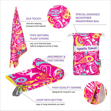 4Monster absorbent swim towel highlights high absorbency for post-swim drying.