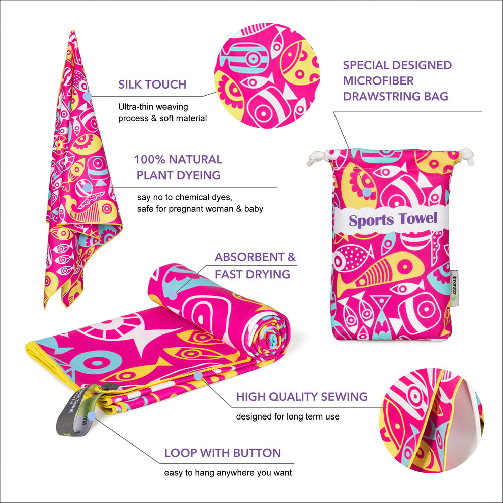 4Monster absorbent swim towel highlights high absorbency for post-swim drying.