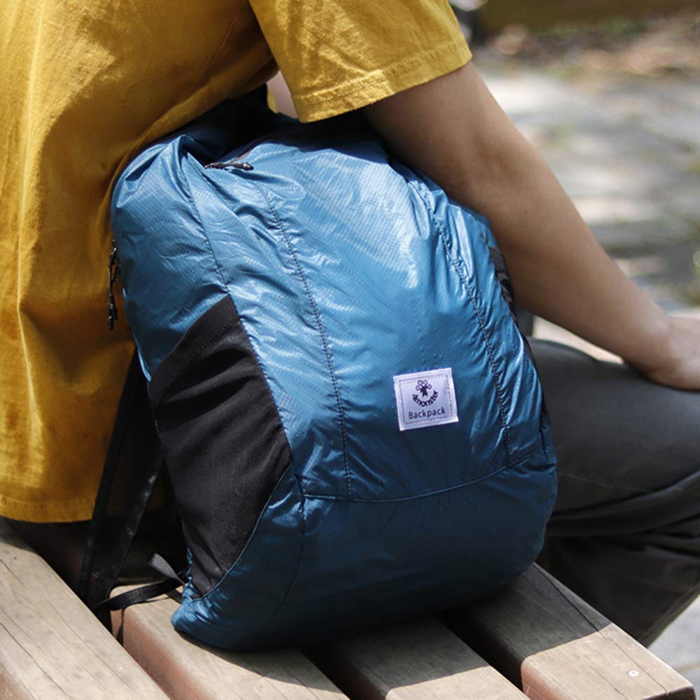 4Monster Hiking Daypack blue durable tear-resistant 30D nylon for rugged use