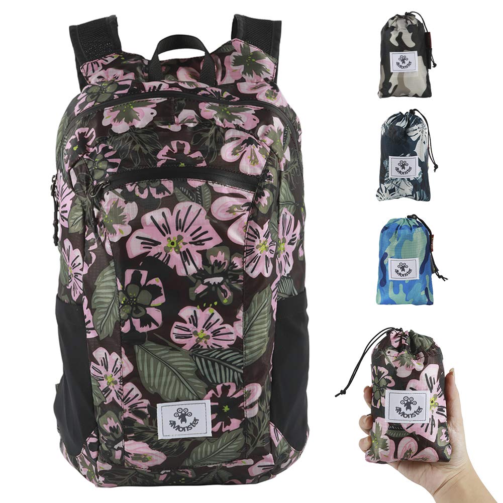 4Monster Hiking Daypack folded to wallet size for pocketable travel