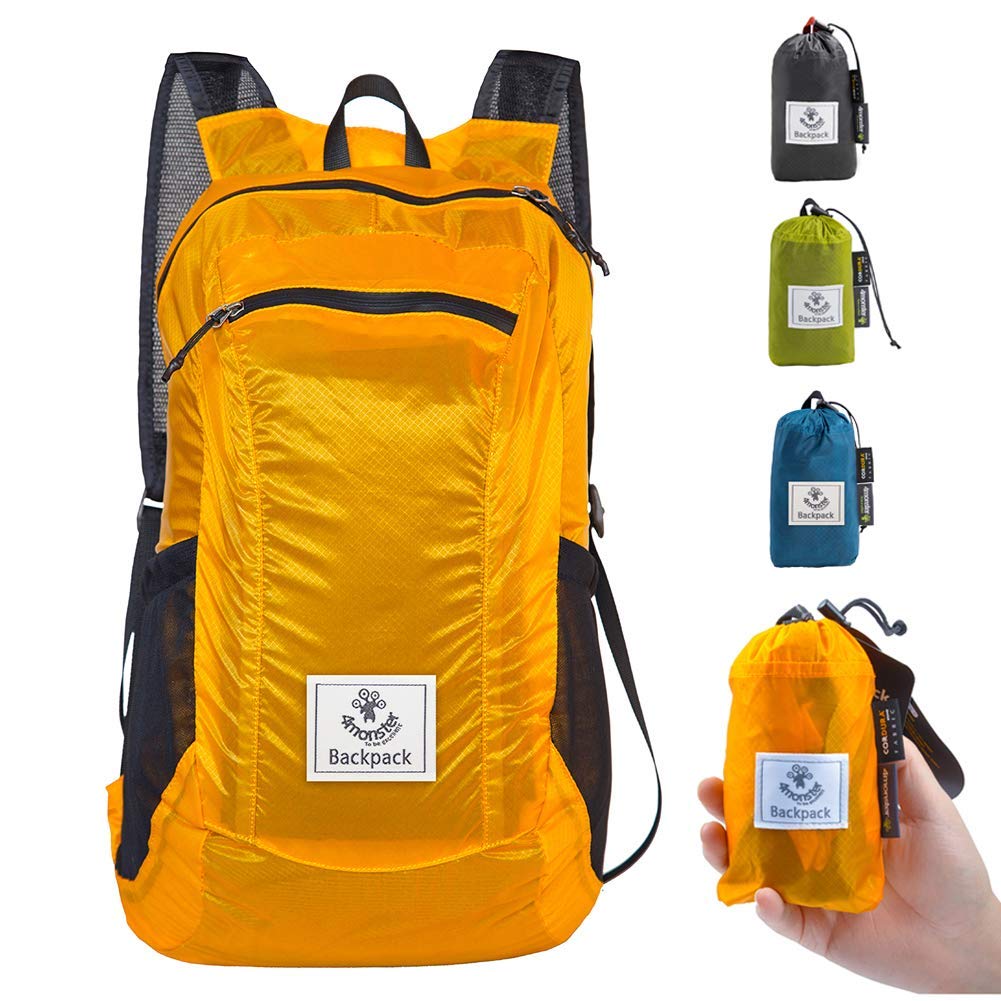 4Monster Hiking Daypack front view showing compact travel-ready design for outdoor use