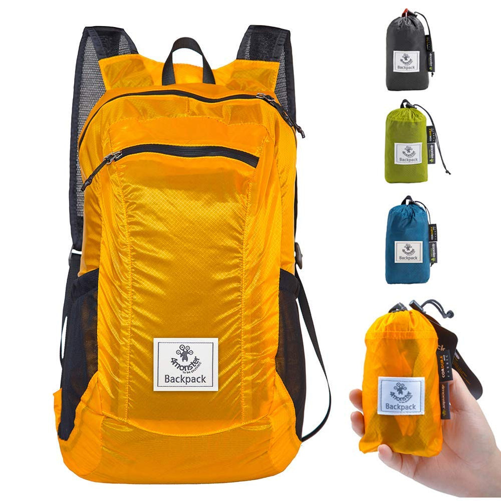 4Monster Hiking Daypack front view showing compact travel-ready design for outdoor use