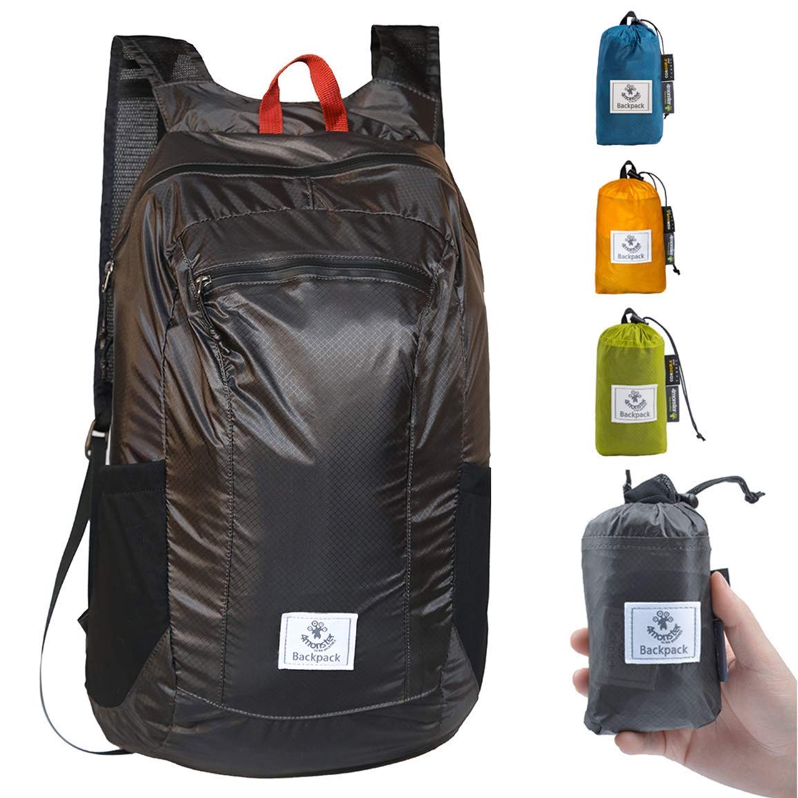 4Monster Hiking Daypack folded compactly for easy portability