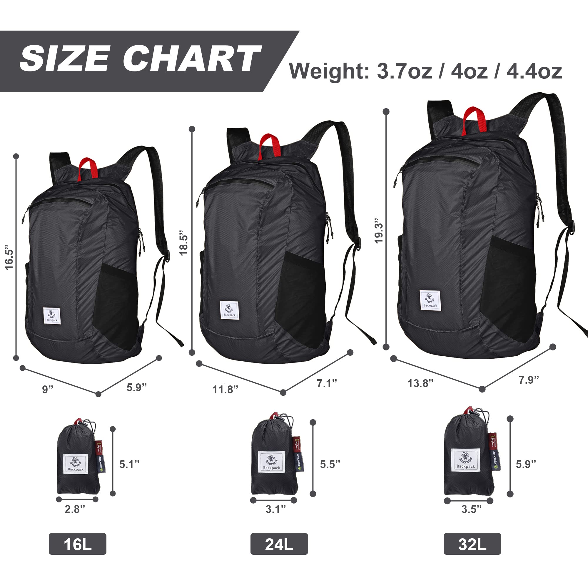 4Monster Hiking Daypack in outdoor use, ready for day trips