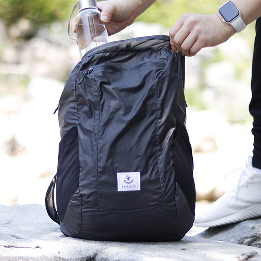4Monster hiking daypack main zipper grey 24L offers spacious day-trip capacity.