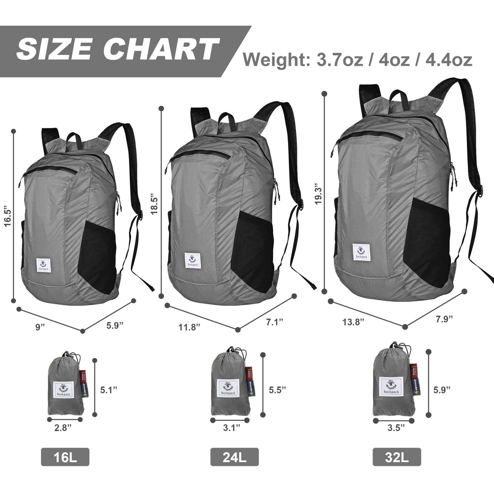 4Monster Hiking Daypack water-resistant nylon close-up emphasizes durable weather protection.