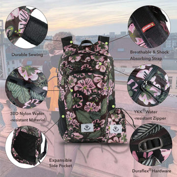 4Monster Hiking Daypack water-resistant zipper protects essentials in light rain
