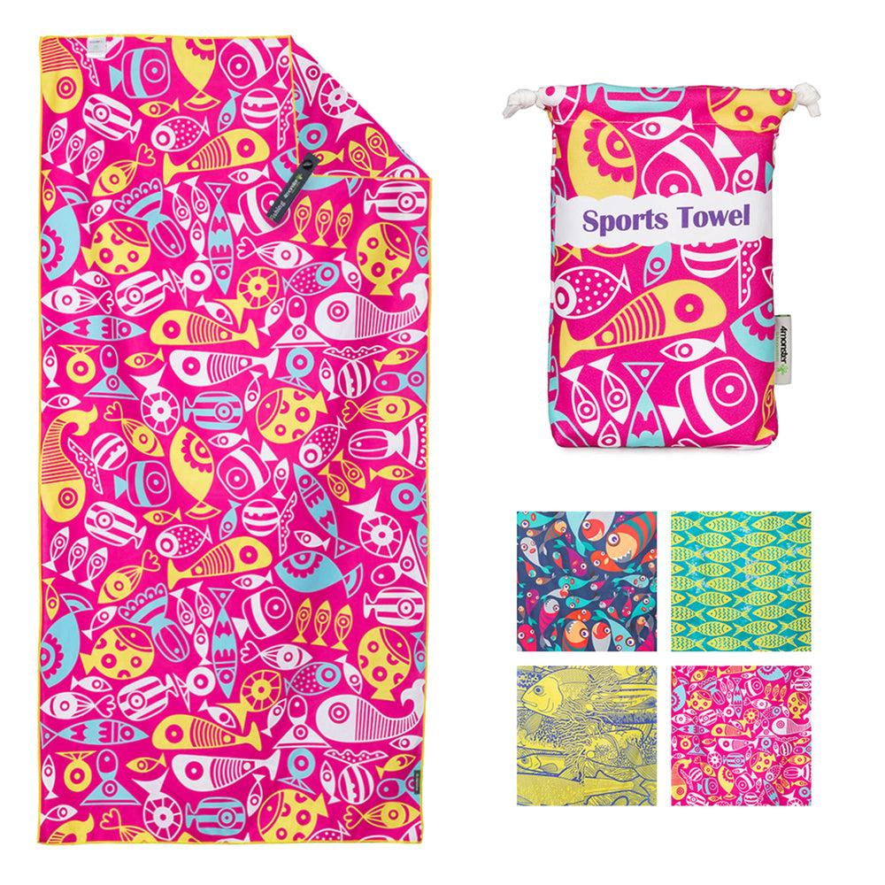 4Monster microfiber beach towel sand-free design keeps sand off while you relax on the beach.