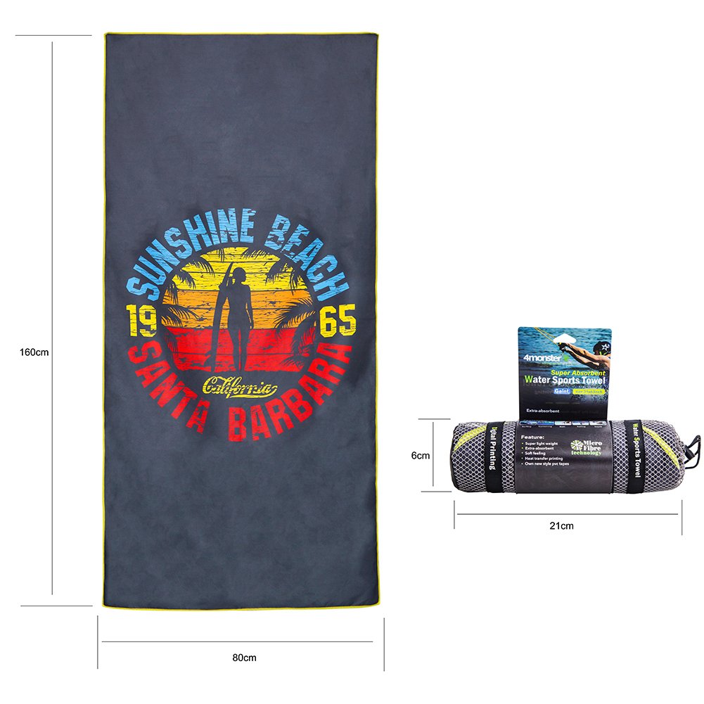 4Monster microfiber towel-fast-dry-absorbent shows quick drying and high absorbency.