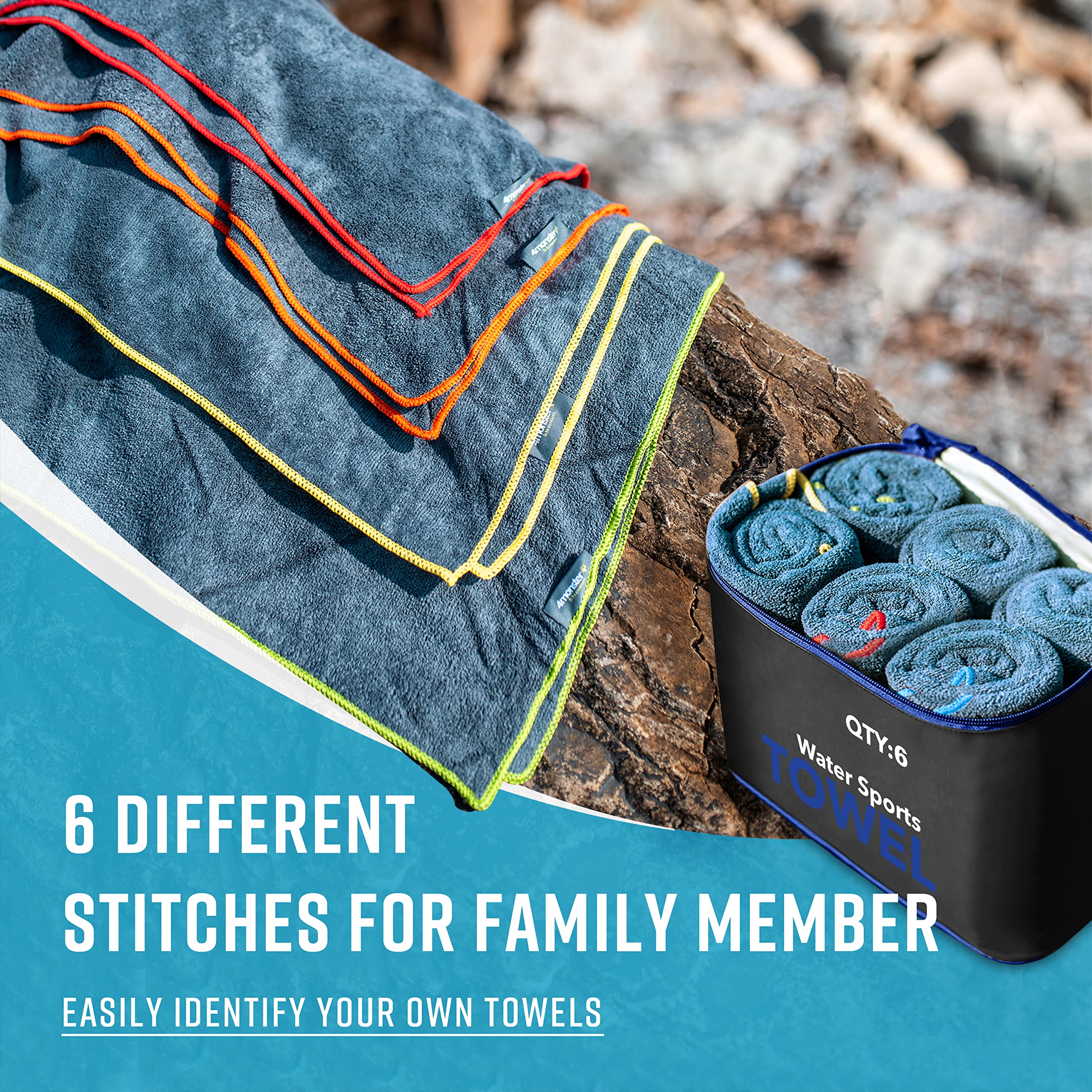 4Monster skin-friendly soft towel offers gentle touch at beach or gym.