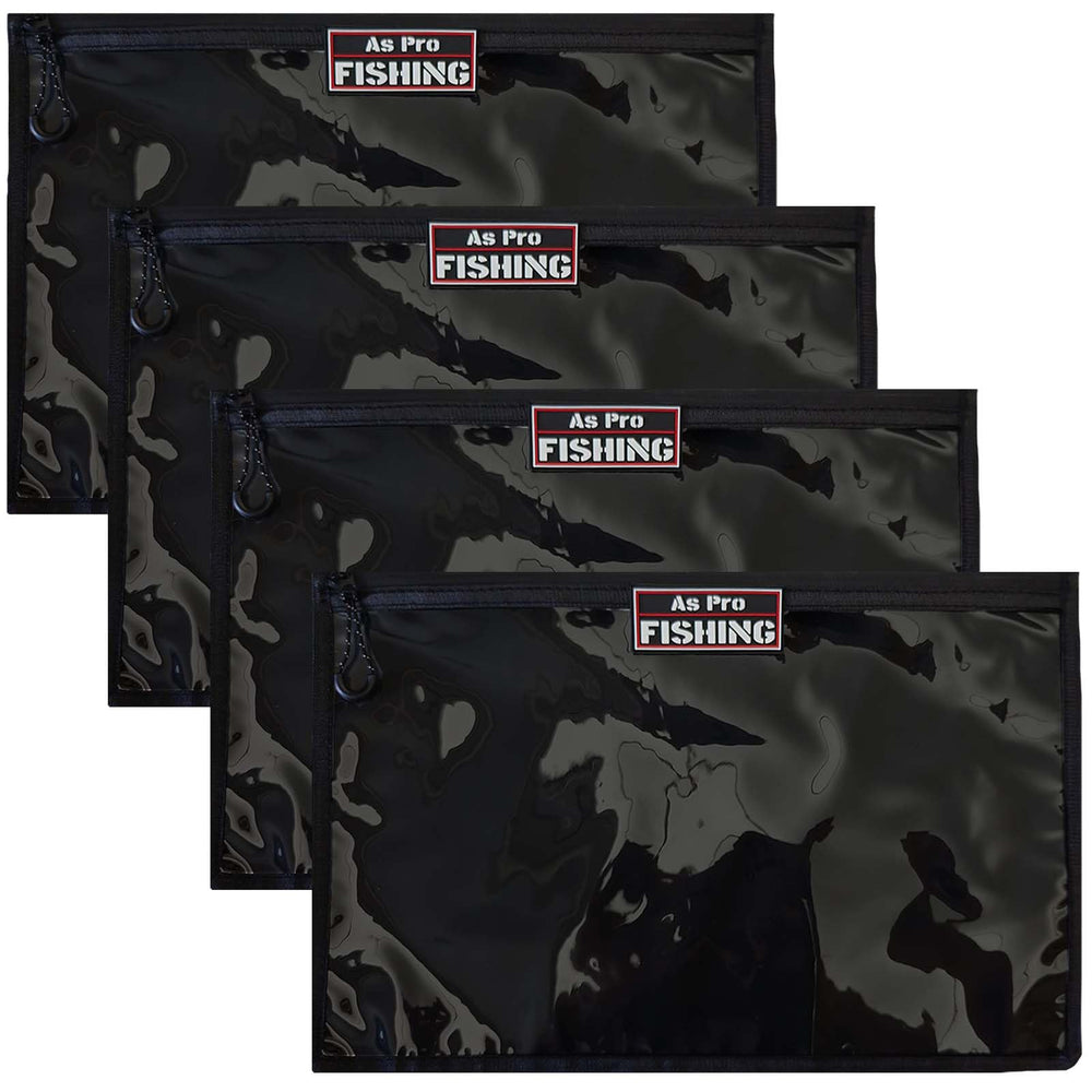 Clear PVC fishing tackle storage bag front view