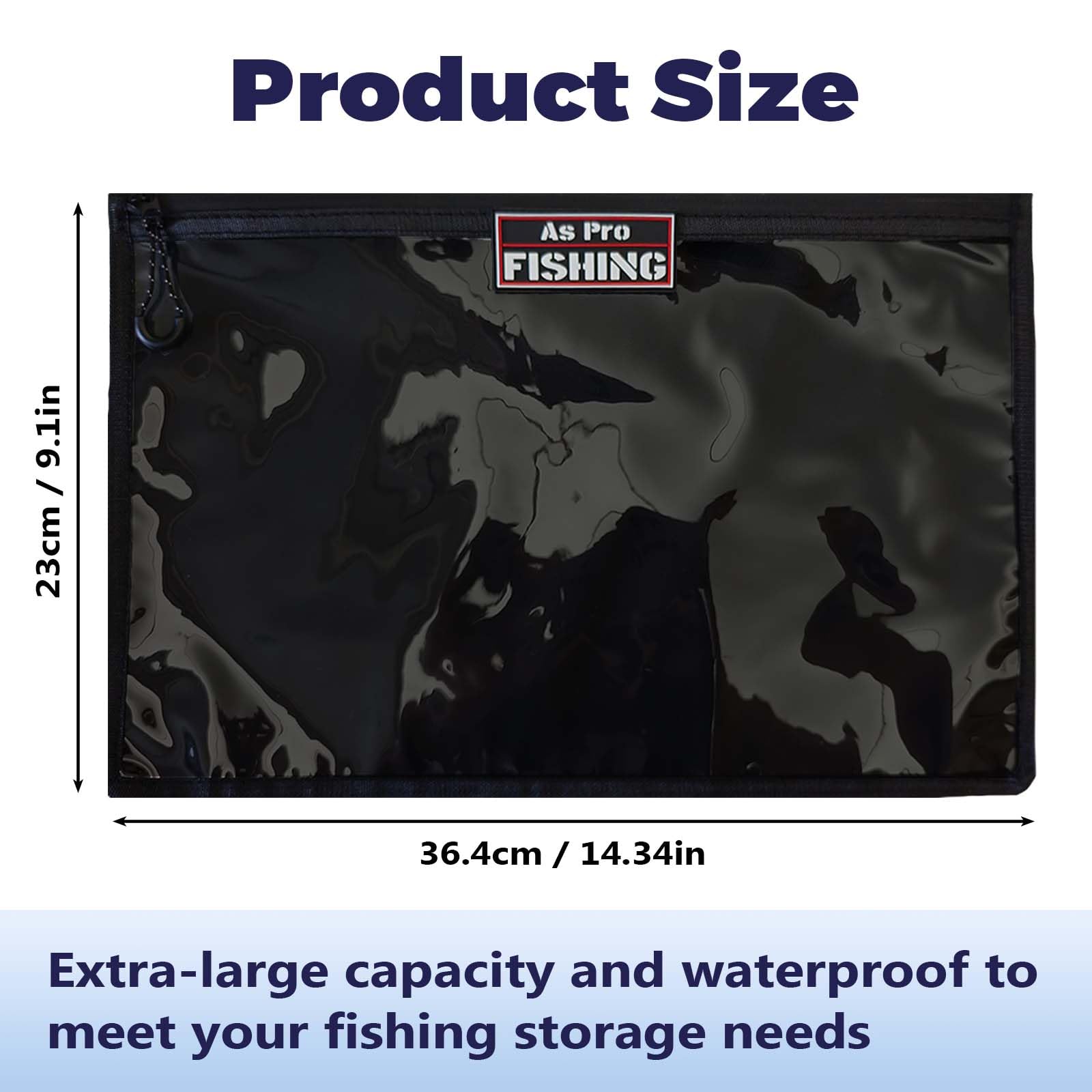 Waterproof tackle storage bag with padded shoulder strap