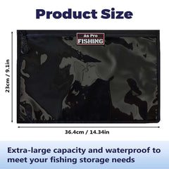 Waterproof tackle storage bag with padded shoulder strap