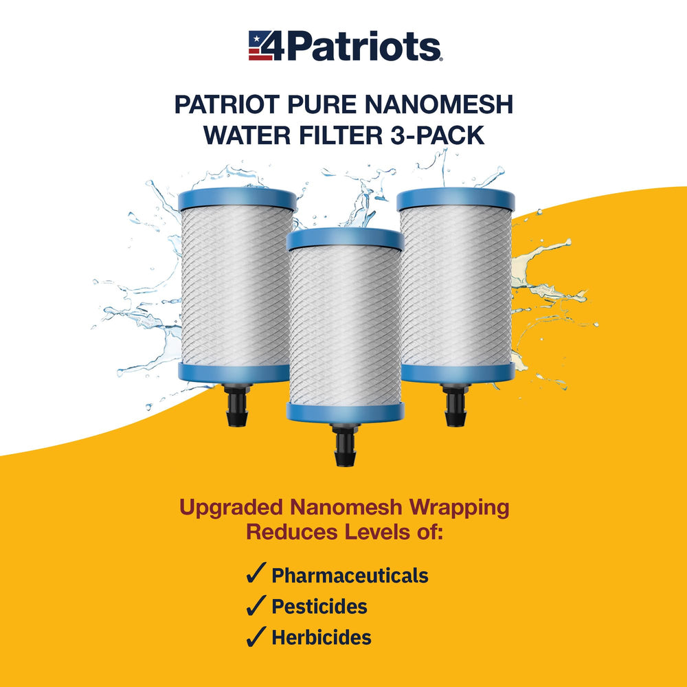 4Patriots Patriot Pure Nanomesh gravity filter demonstrates off-grid reliability.