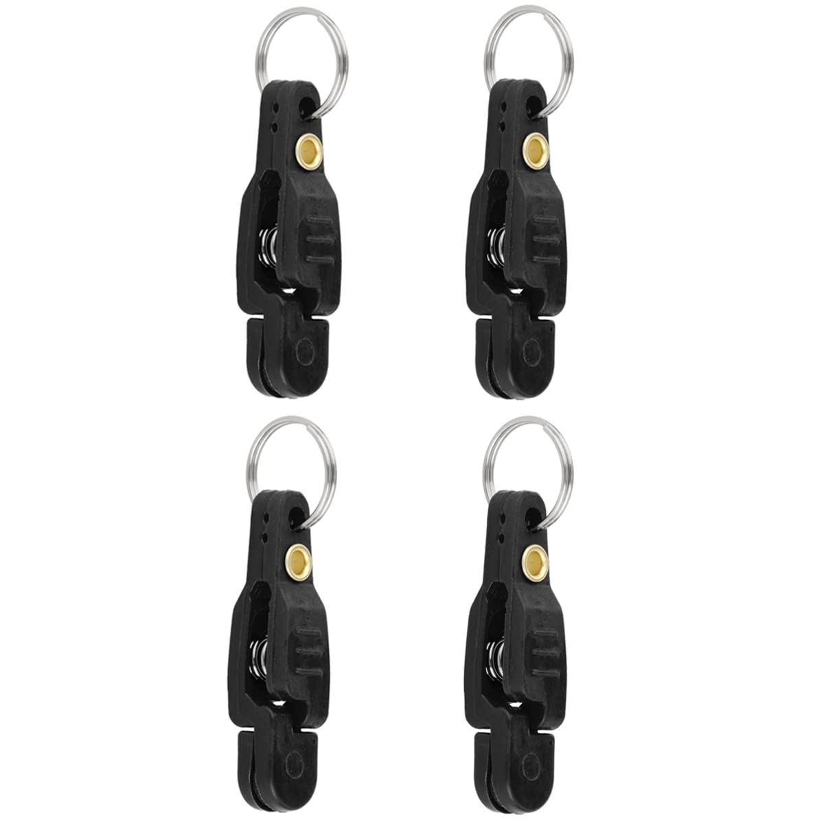 4-piece heavy tension snap release clip in black