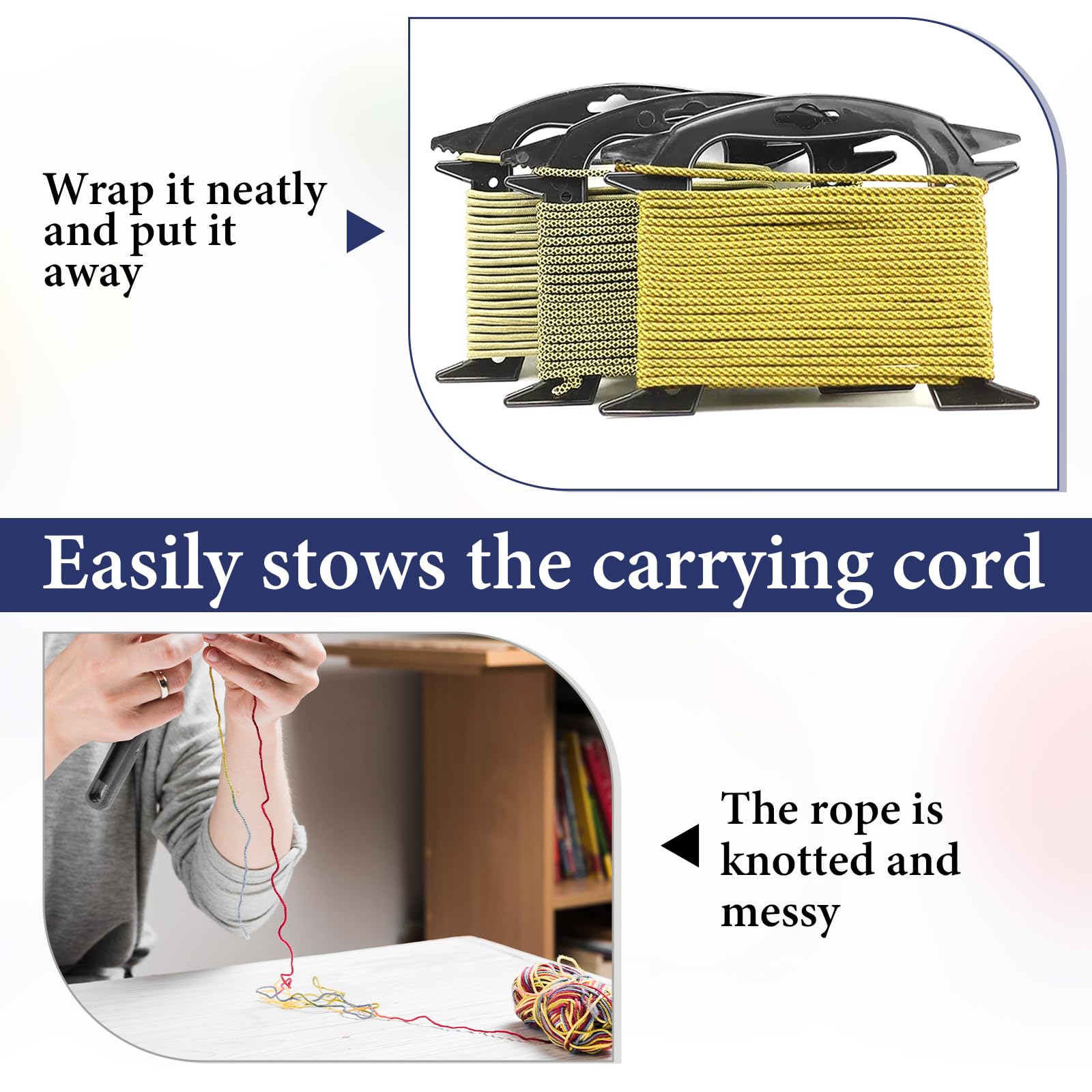 Rope winders suitable for fishing lines, mooring lines, and ski ropes