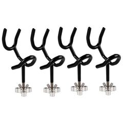 4-piece set of Sure Grip steel boat rod holders with 20-degree angle, front view