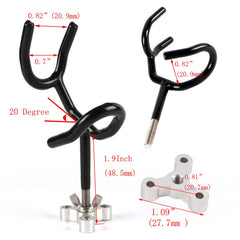 Close-up of 20-degree PVC coated steel wire rod holder