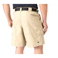 5.11 Taclite Pro Cargo Shorts back view shows reinforced design for demanding hikes.