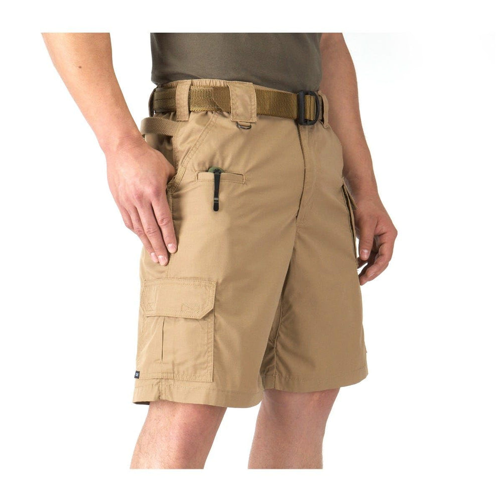 5.11 Taclite Pro cargo shorts pocket detail highlights eight pockets for organization on the go.