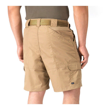 5.11 Taclite Pro cargo shorts waistband action view emphasizes comfort and mobility during active wear.