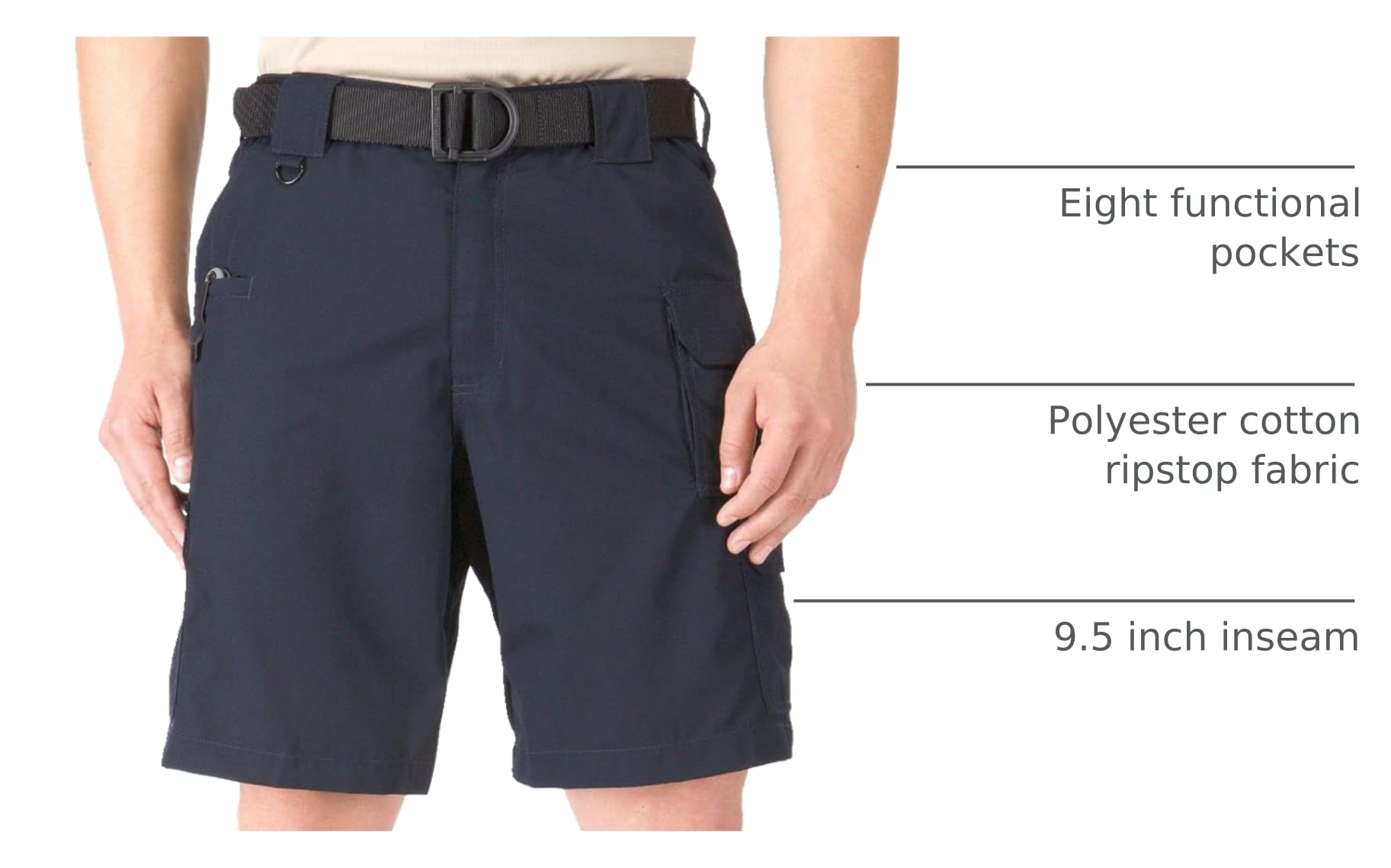 5.11 Taclite Pro Cargo Shorts in dark navy shade ideal for tactical daily carry