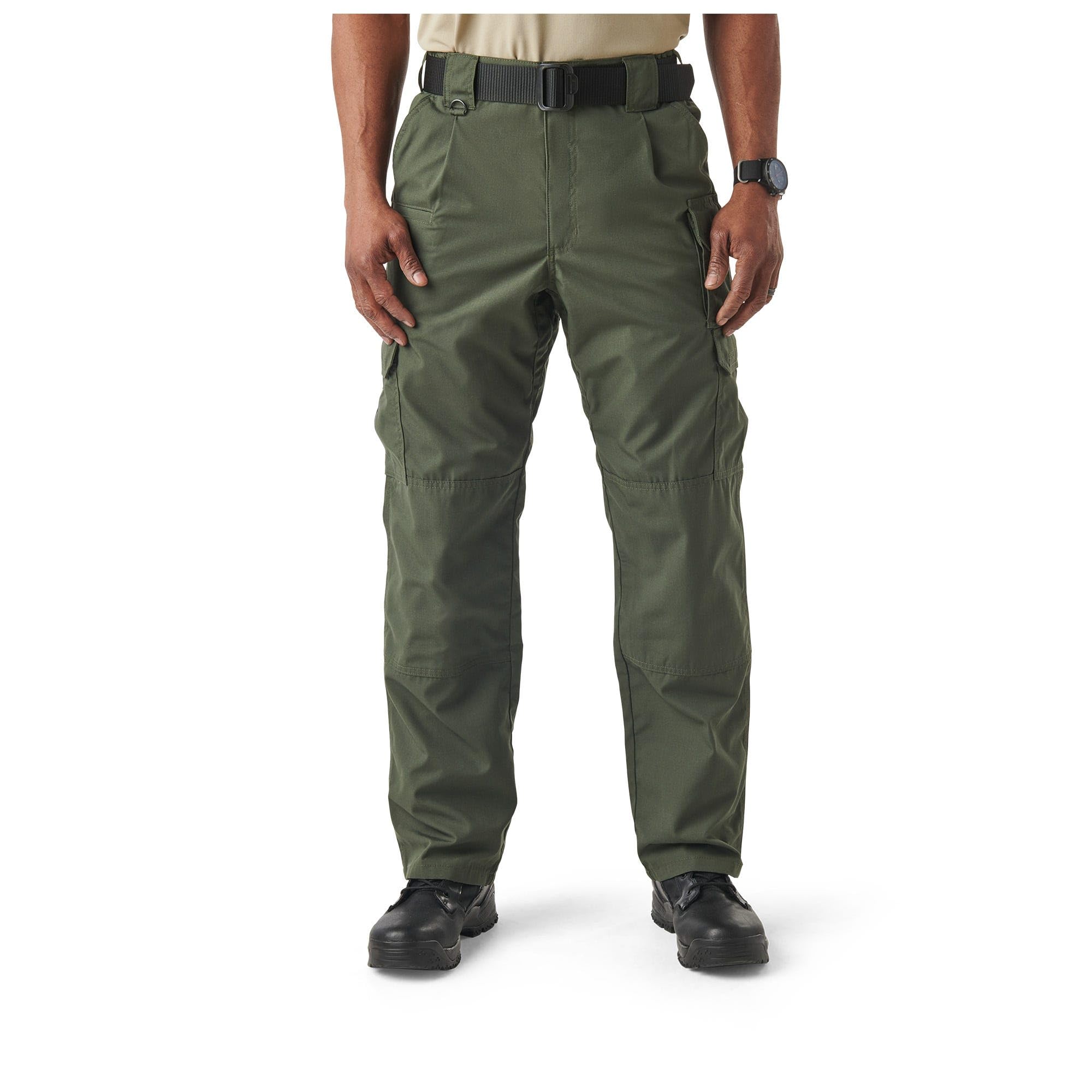 5.11 Taclite Pro Ripstop fabric closeup shows durable weave for long-wear comfort.