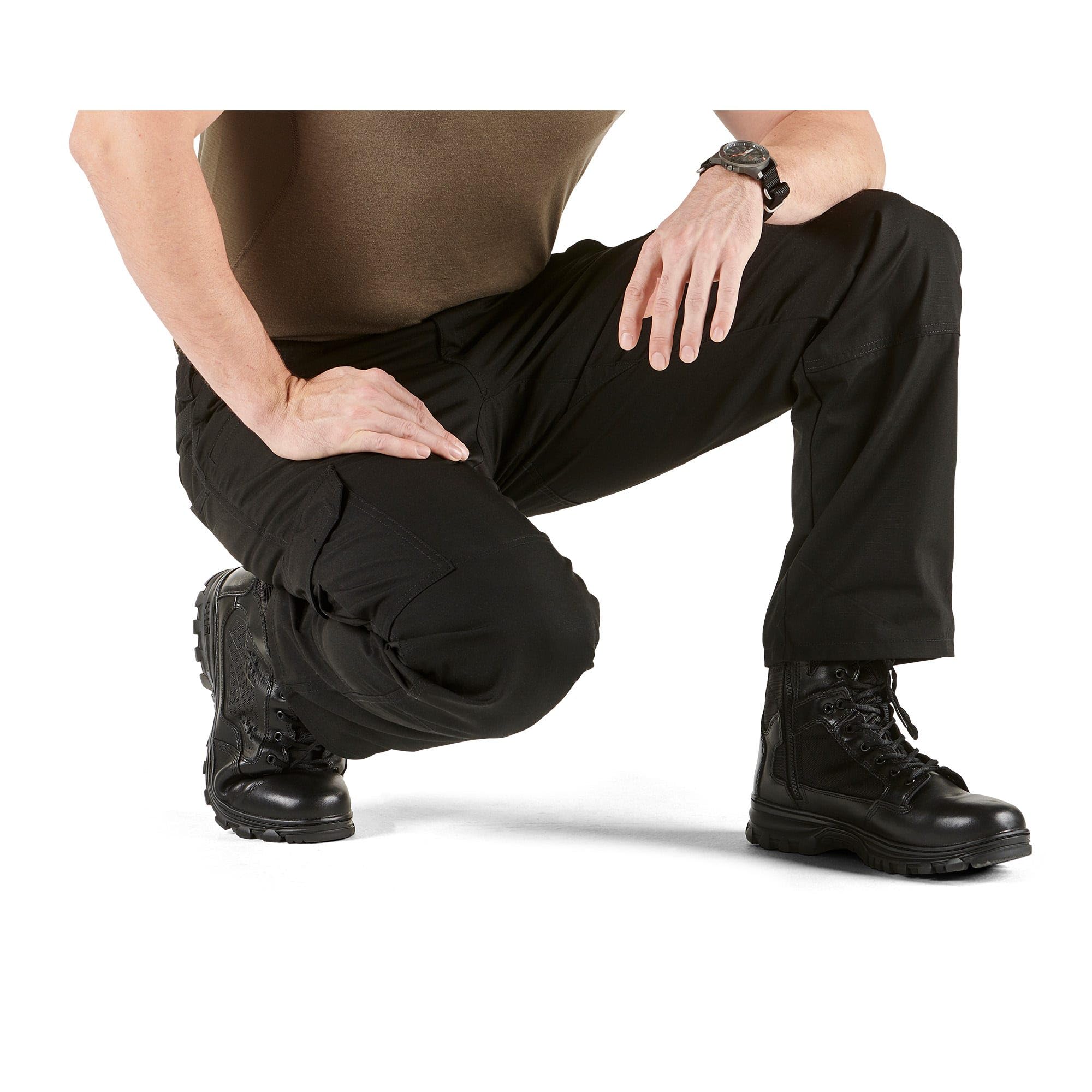 5.11 Taclite Pro Ripstop full pants shot in black for tactical versatility