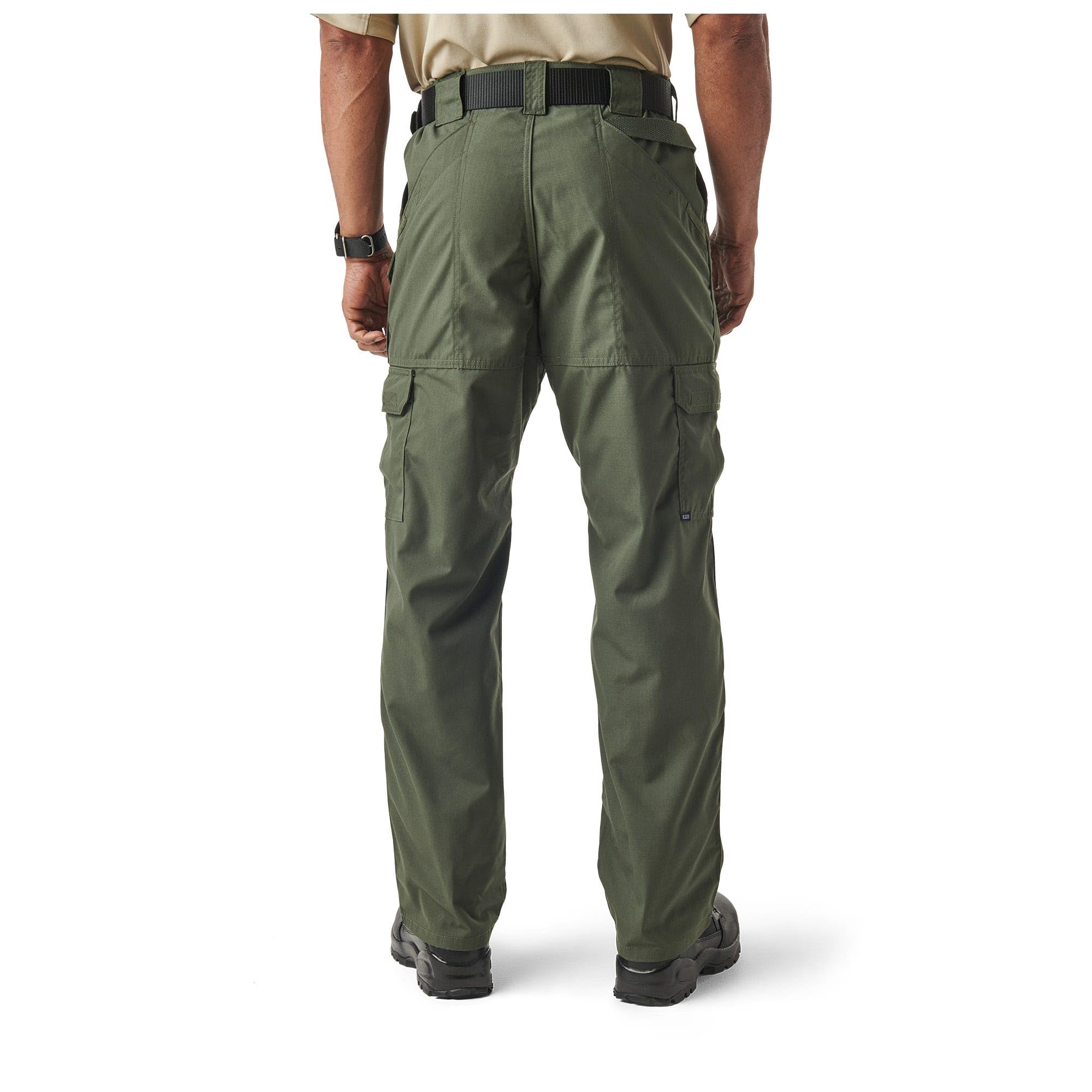 5.11 Taclite Pro Ripstop knee reinforcement visible for rugged durability during kneeling tasks.