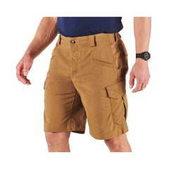 5.11 Tactical men's cargo shorts closeup of Flex Tac fabric for durability and stretch.