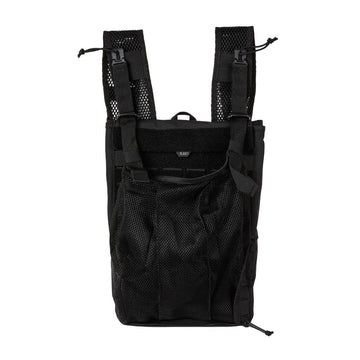 Back view with MOLLE panel on the 5.11 hydration carrier for gear customization.