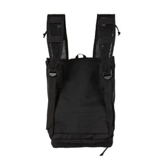 Side view of the 5.11 hydration carrier showing a compact profile for backpacking.