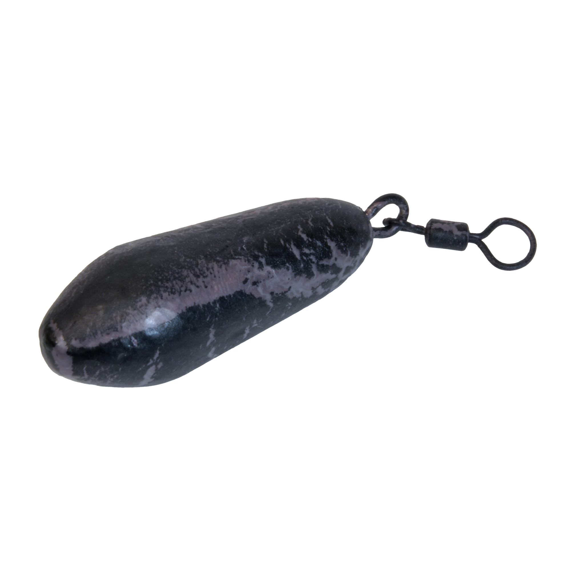 Brown camouflage coating on sinkers blending with muddy/dark water for stealth