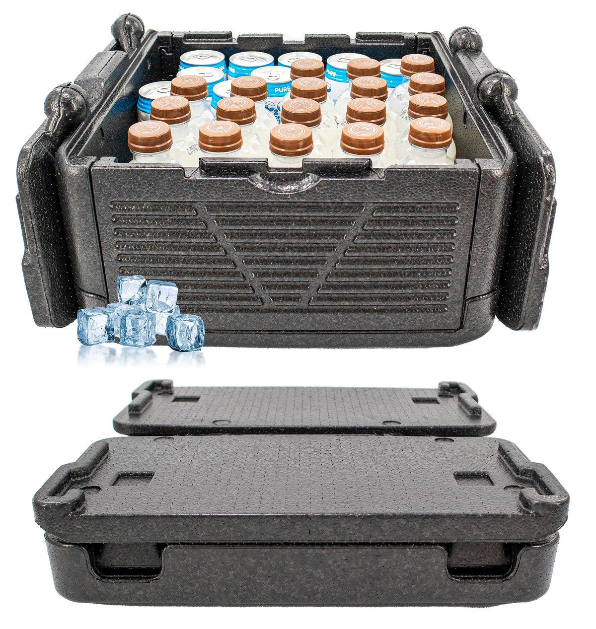 5 STAR SUPER DEALS Chill Ice cooler folded for easy transport and storage.