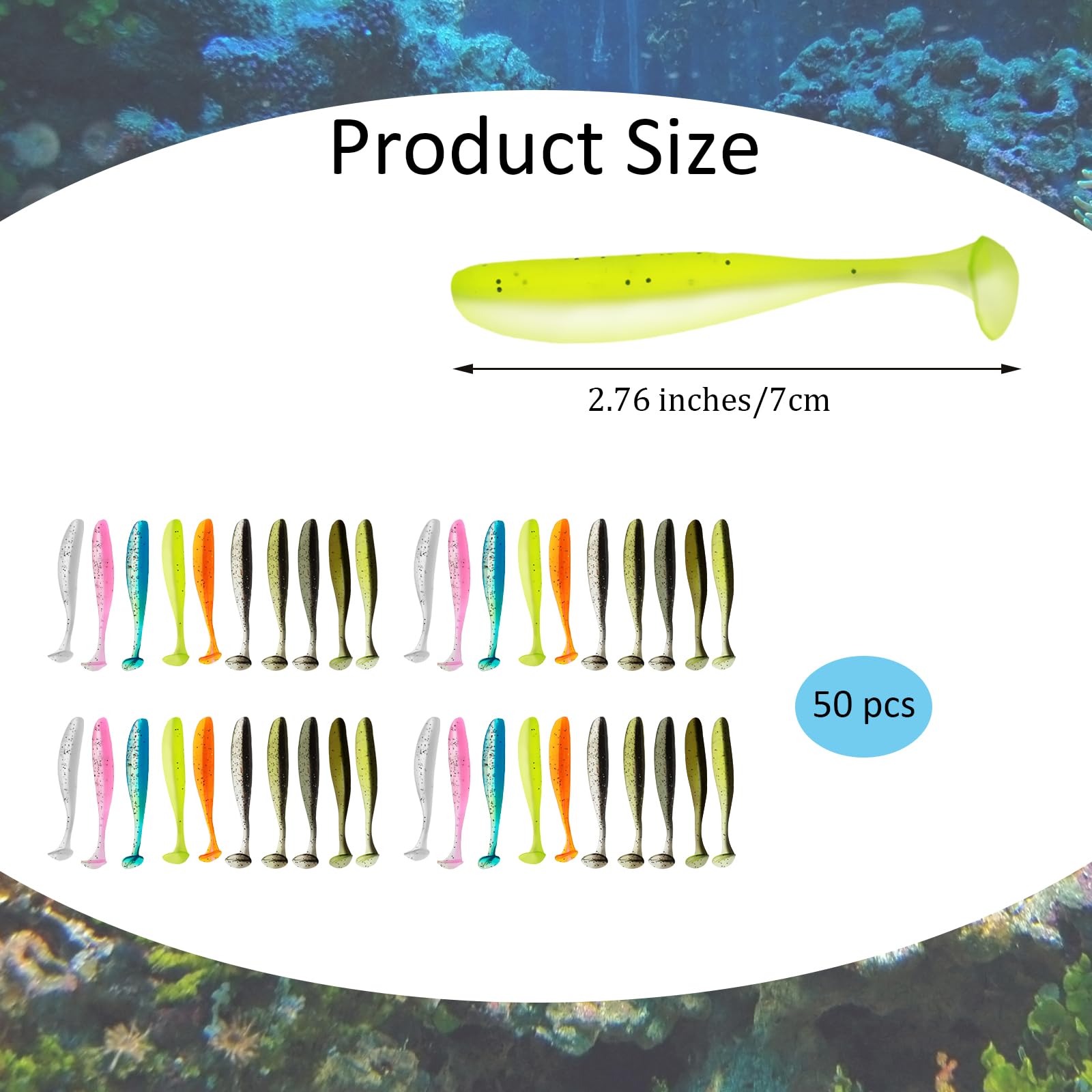 Close-up of flexible silicone material used for soft baits