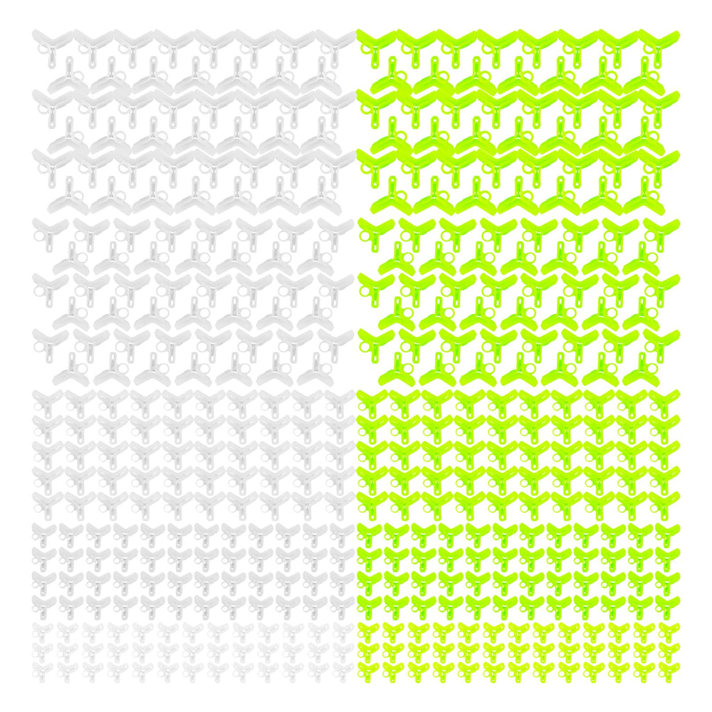 500-piece pack of yellow and white treble hook covers