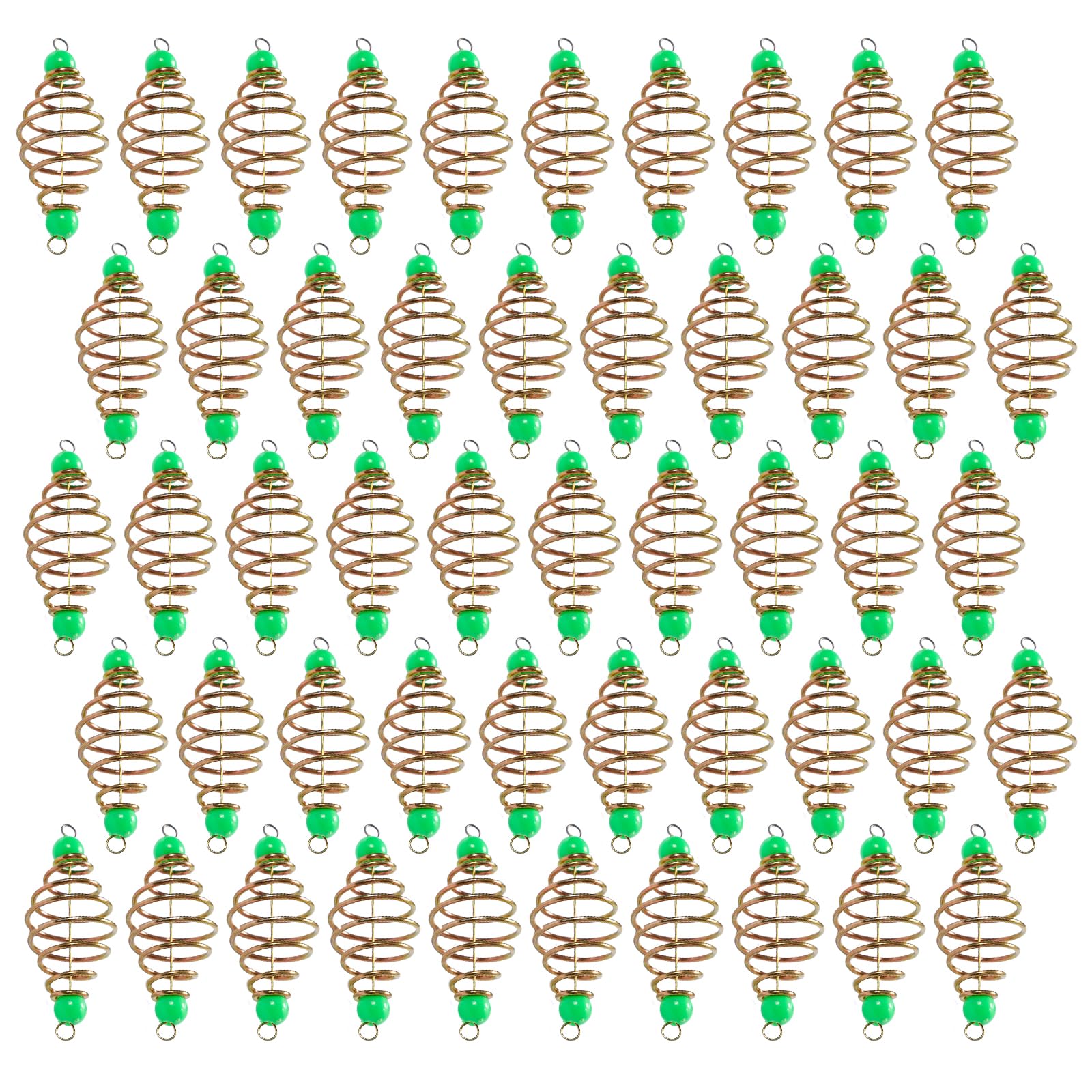 Olive-shaped carp bait holder cage made of stainless steel