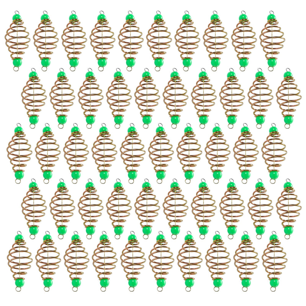 Olive-shaped carp bait holder cage made of stainless steel