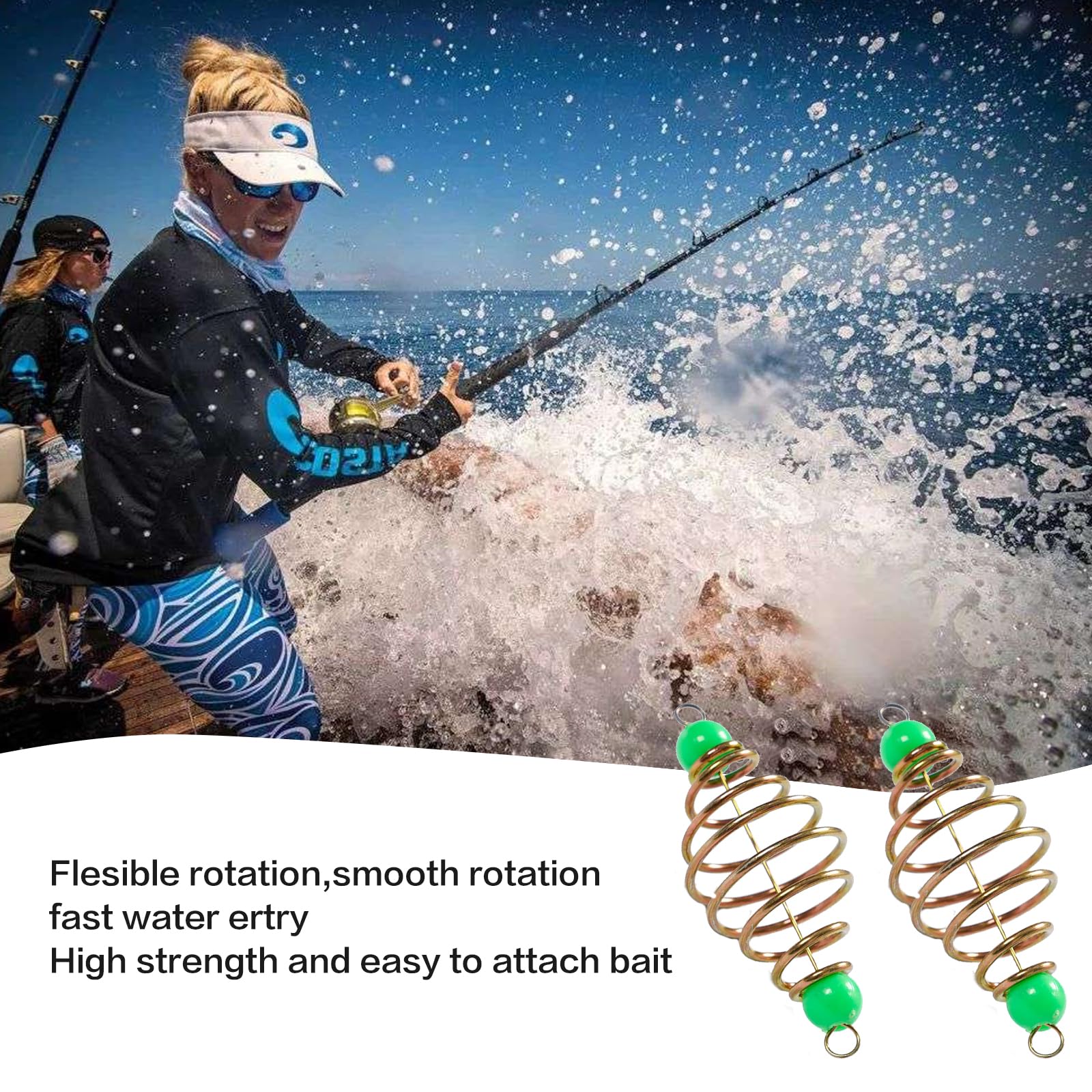 Bait feeder cage keeps bait secure until reaching fishing spot