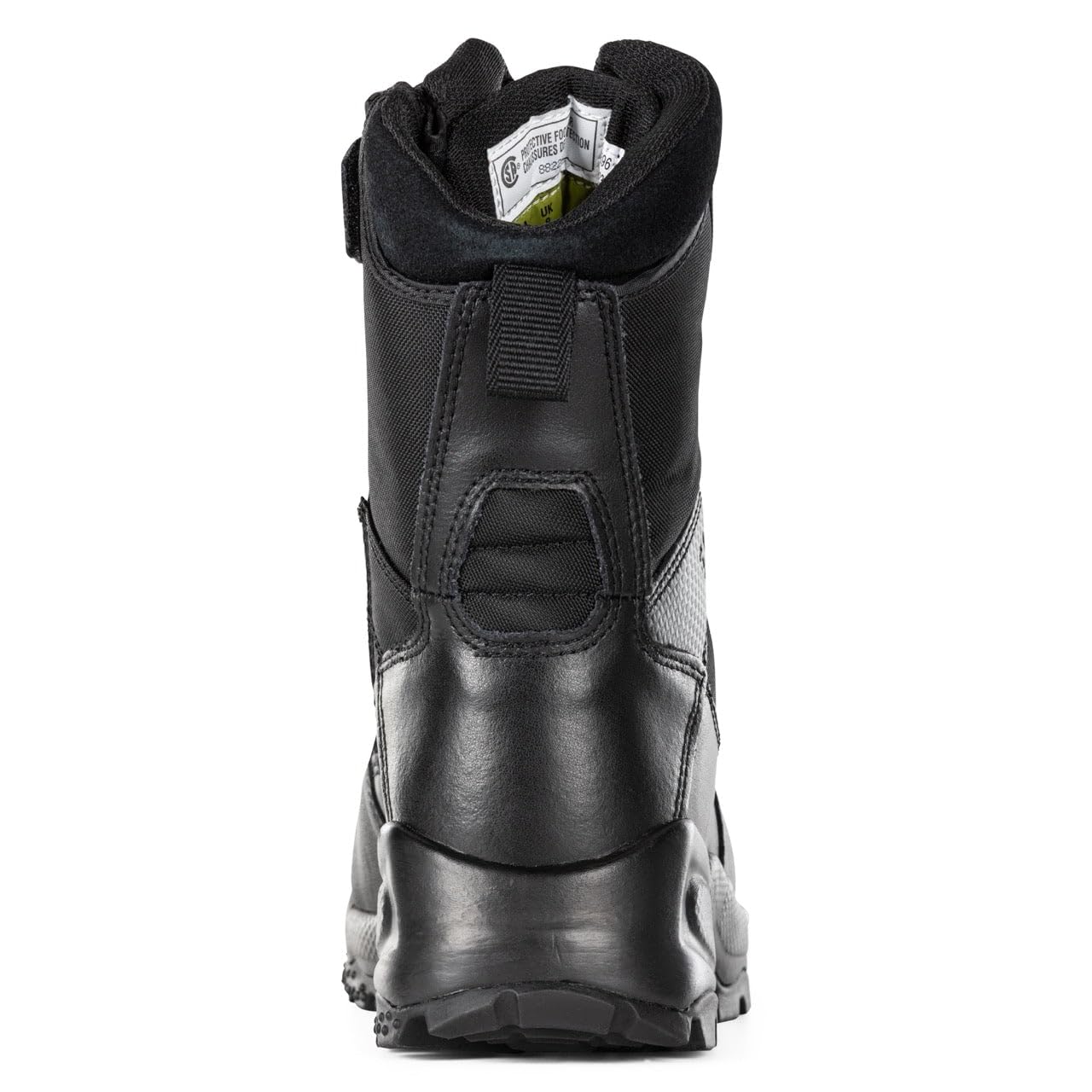 5.11 ATAC 2.0 boot full grain leather toe boosts durability.