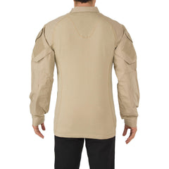 5.11 Rapid Assault shirt sleeve detail emphasizes reinforced construction for long shifts
