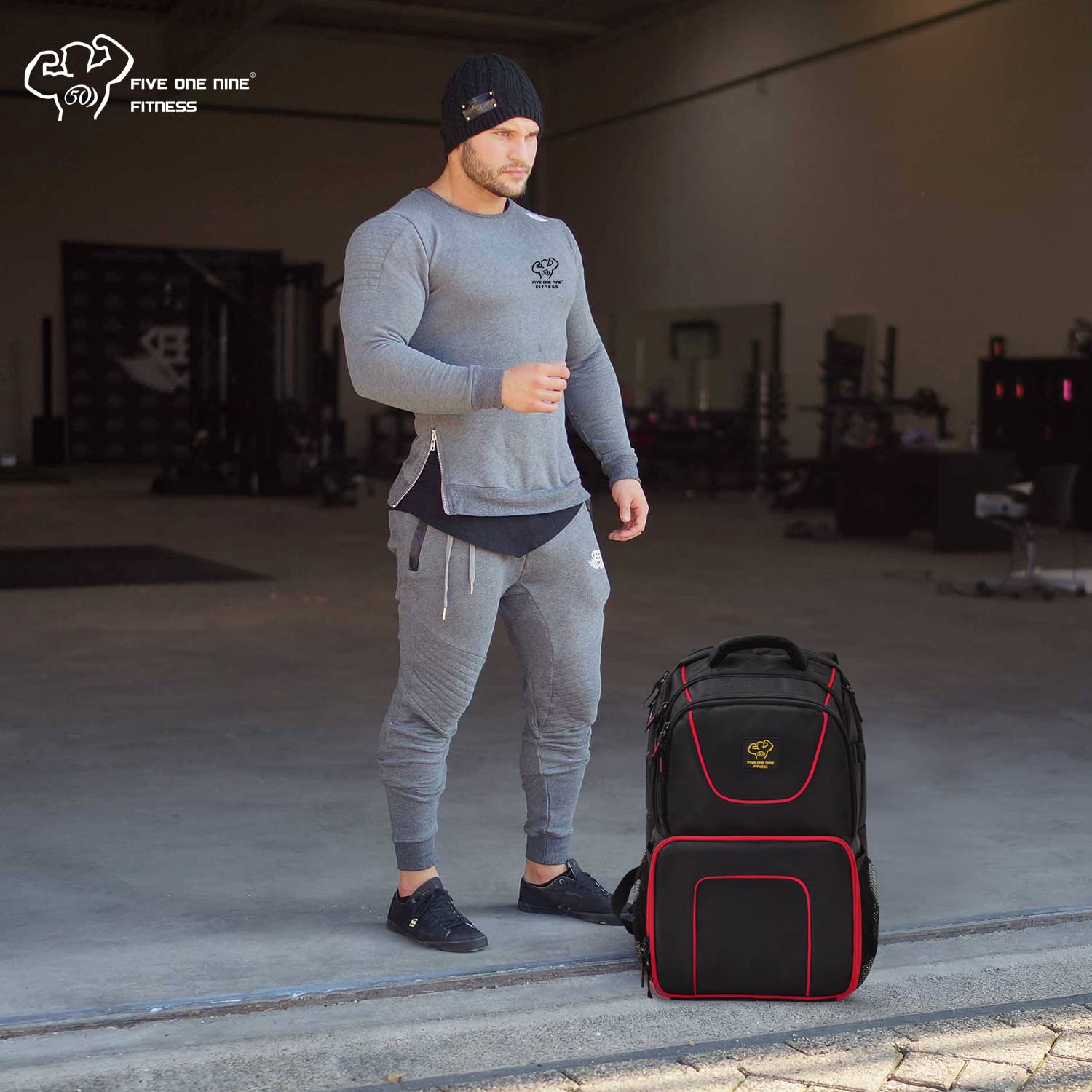 519 Fitness Meal Prep Backpack includes protein shaker for on-the-go fueling