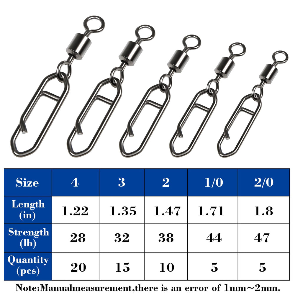 Swivels in size 3# (32lb) for medium tackle needs