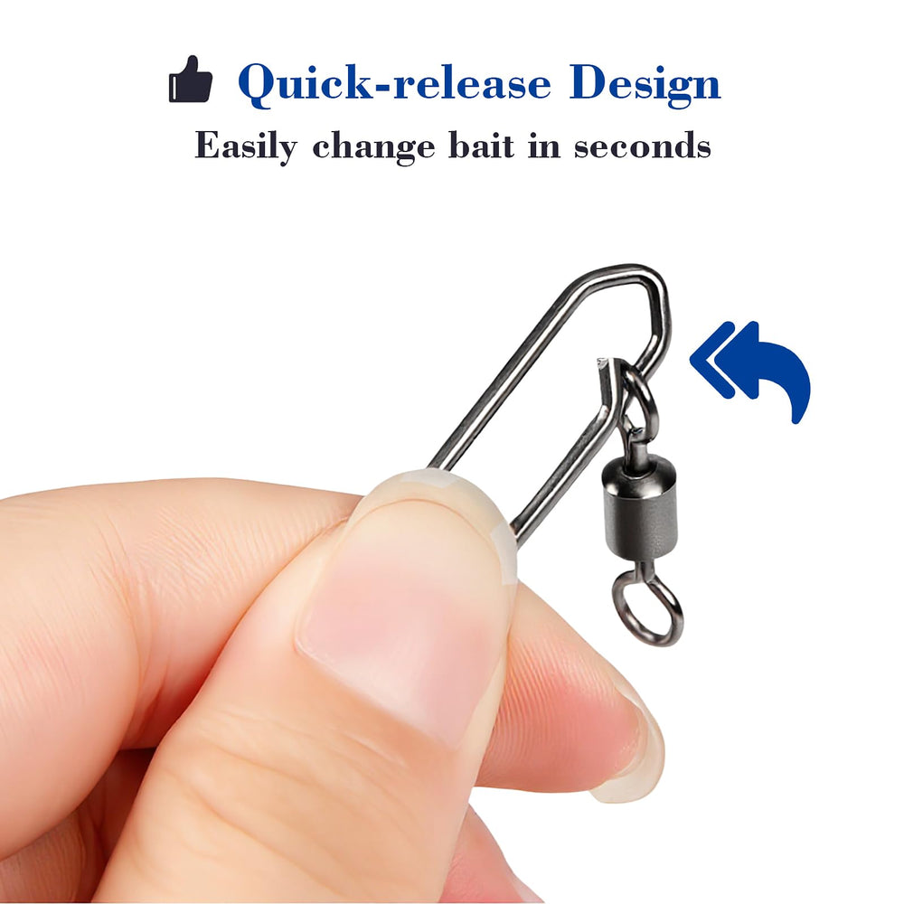 Assorted swivels including size 1/0# (44lb) and 2/0# (47lb)