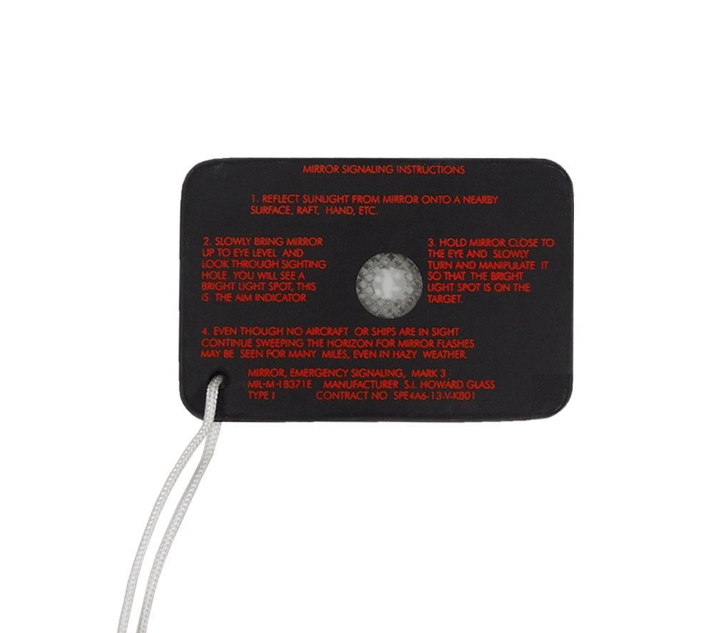 5col MIL-M-18371E emergency signalling mirror Type II (3x5) visible from miles for signaling