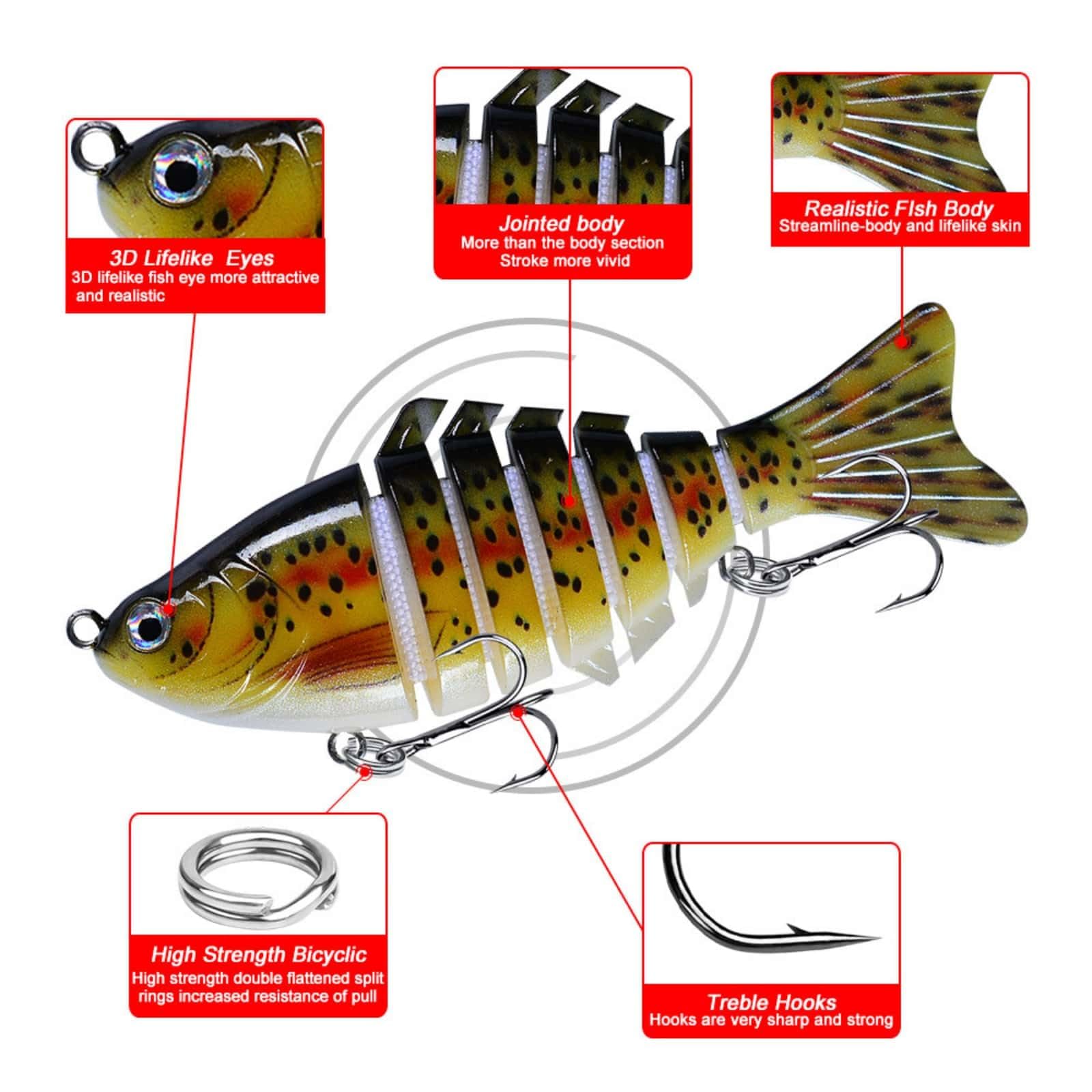 Beginner-friendly fishing lure in a pack for easy use