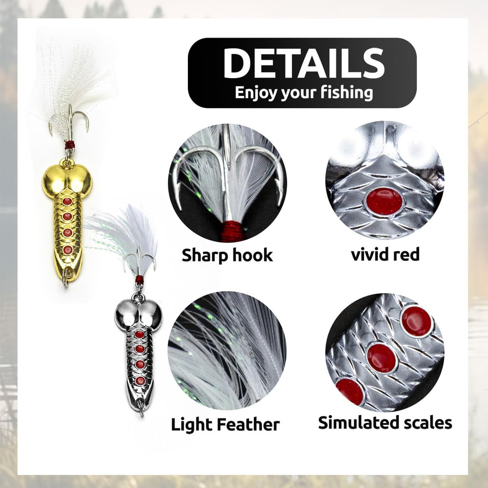 Each lure with its own transparent storage box