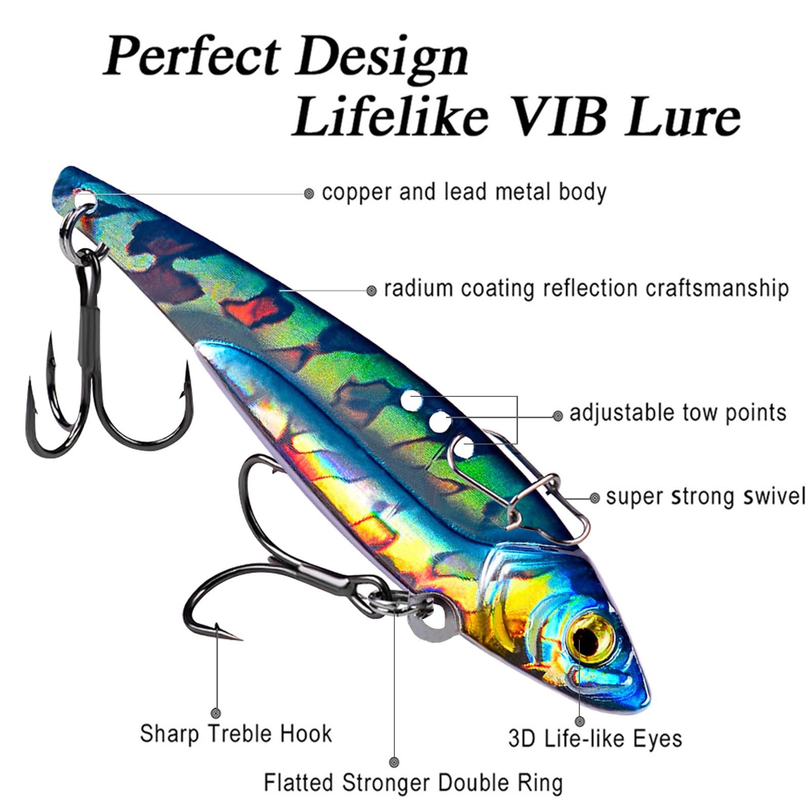 Reflective laser-coated finish on metal blade bait